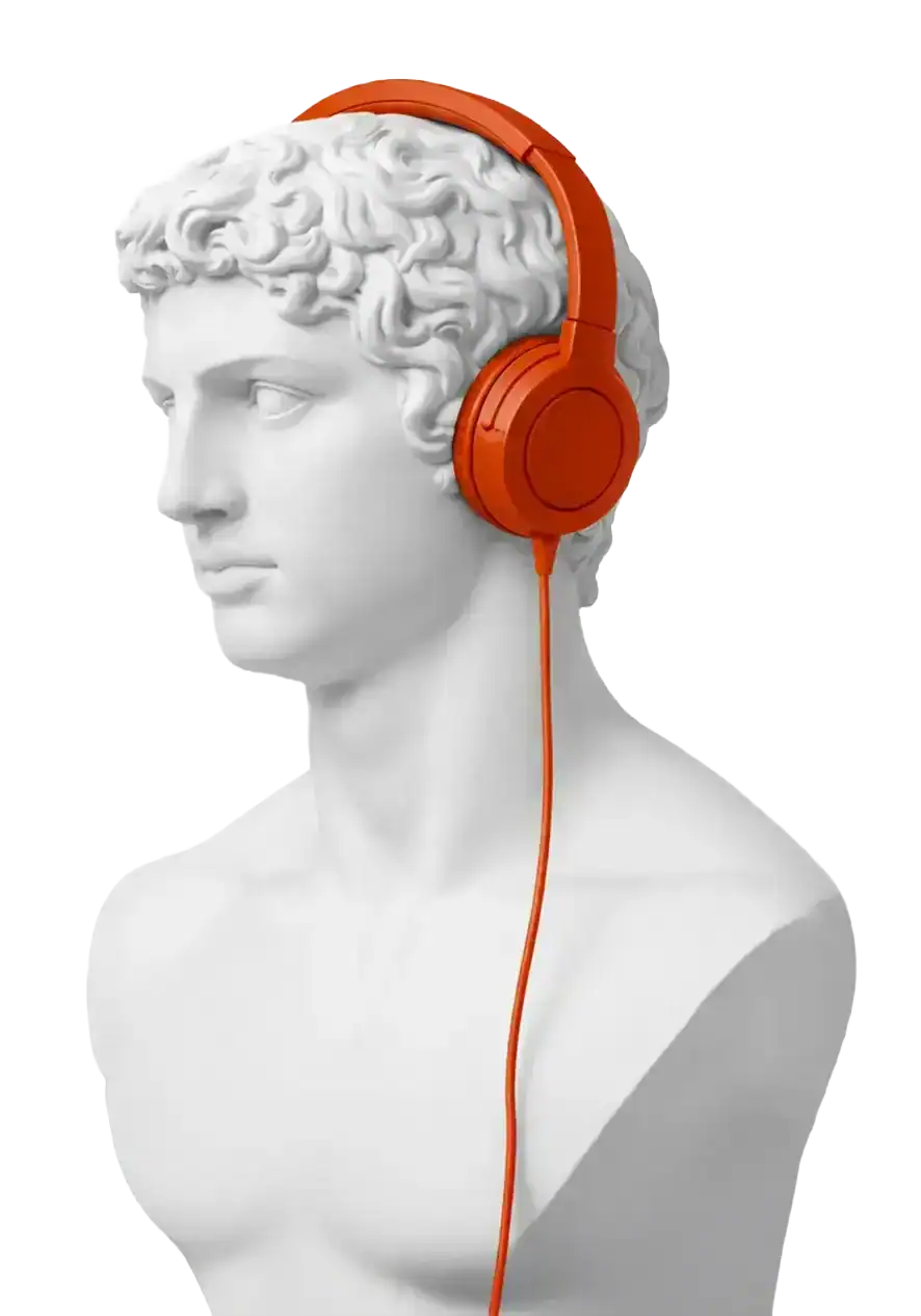 STOIX male head with orange headphones – interim management
